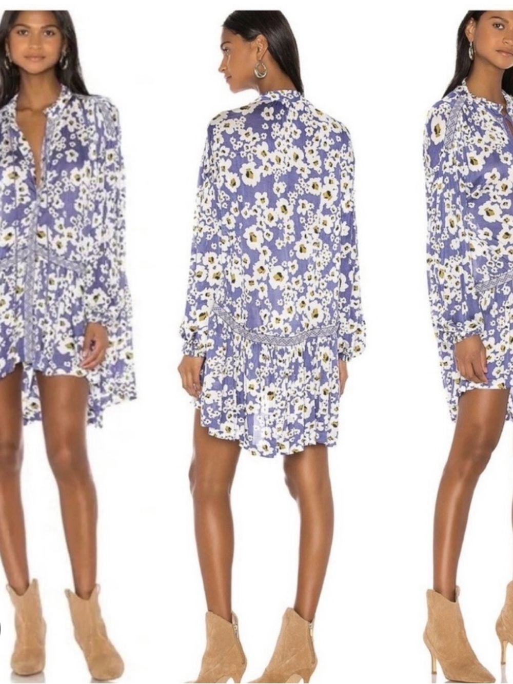 FREE PEOPLE Women's Love Letter Floral Print Tunic XS